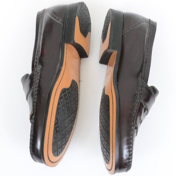 VTG Bass Mens Pendant Loafer Size 9.5 M Leather Kiltie Preppy Old Money Academia - Picture 7 of 10